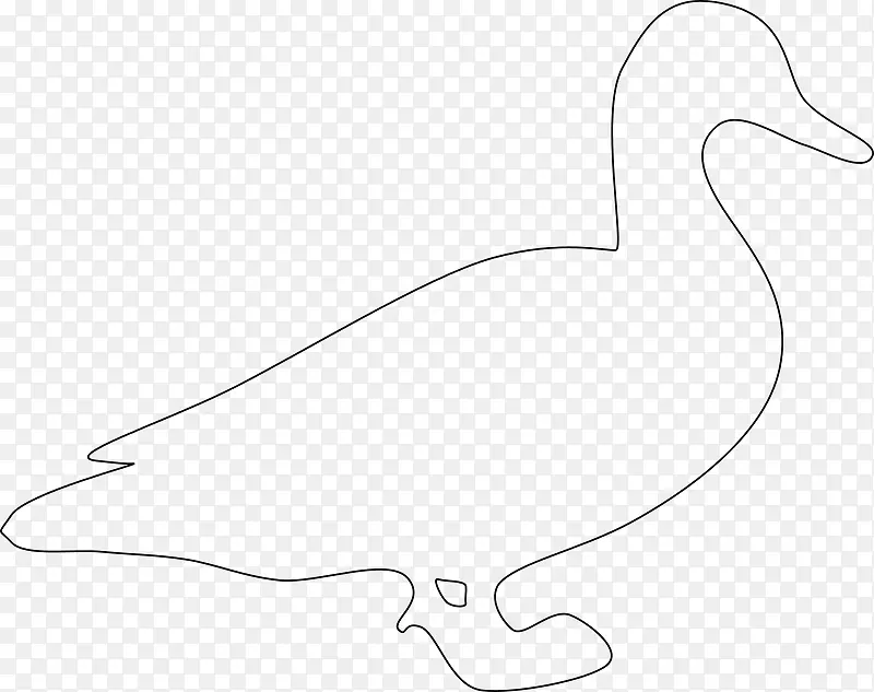 鸭鹅线艺术剪贴画-鸭子