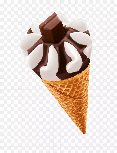 巧克力冰淇淋圆锥形圣代盒