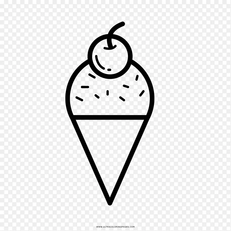 冰淇淋锥画着色书-康诺冰淇淋