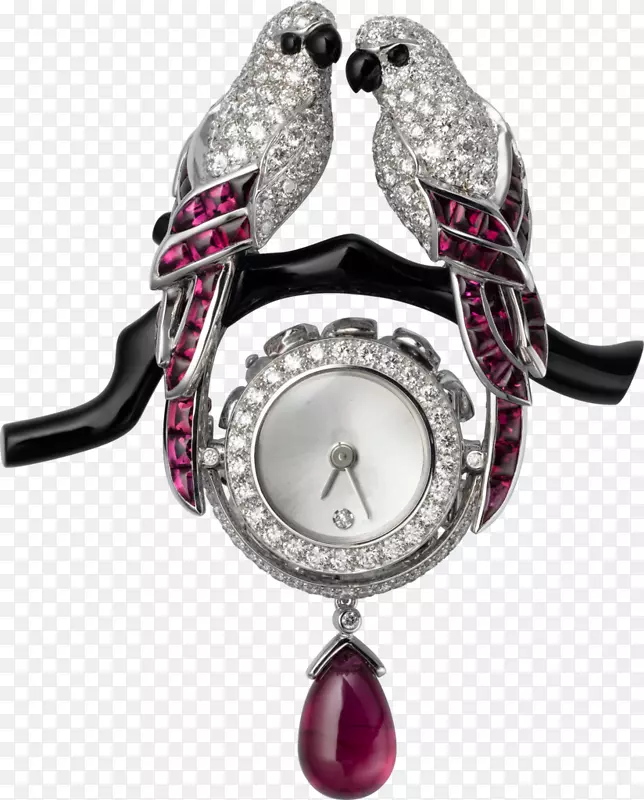 珠宝卡地亚胸针手表红宝石珠宝