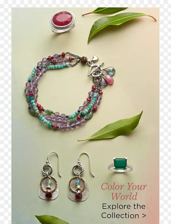 青绿色耳环项链身体珠宝珠-女性珠宝