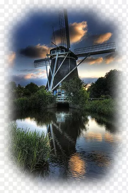 Kinderdijk Pelmolen ter Horst Energy的风车-Moulin
