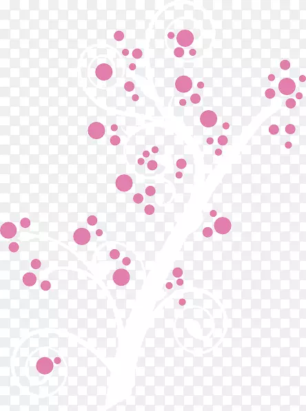 花枝剪贴画-粉红色枝条
