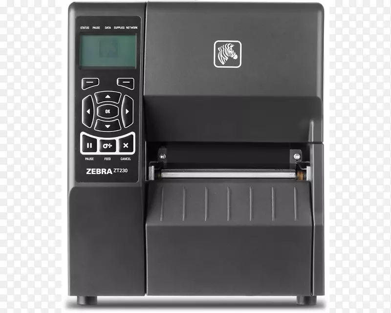 斑马技术标签打印机热转印点每英寸打印机