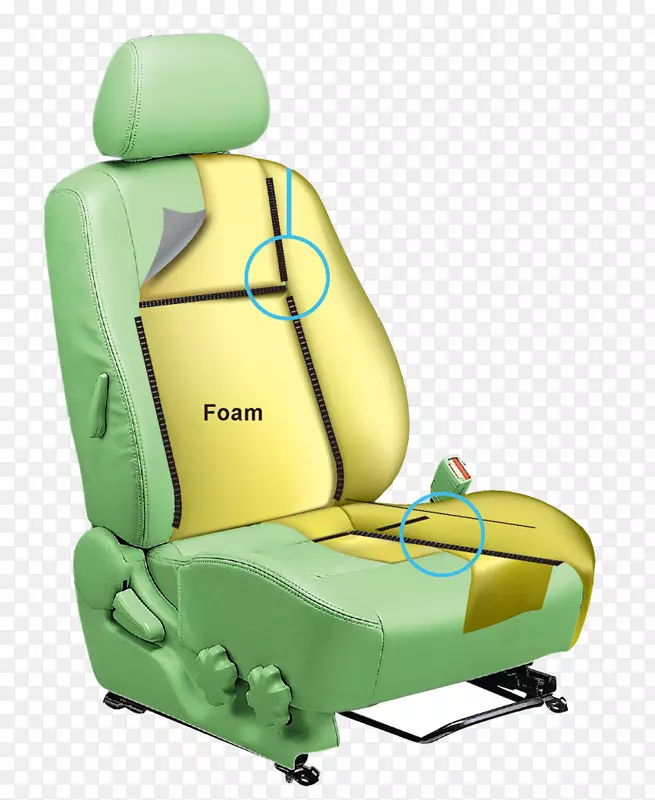 汽车座椅舒适性绿色轿车