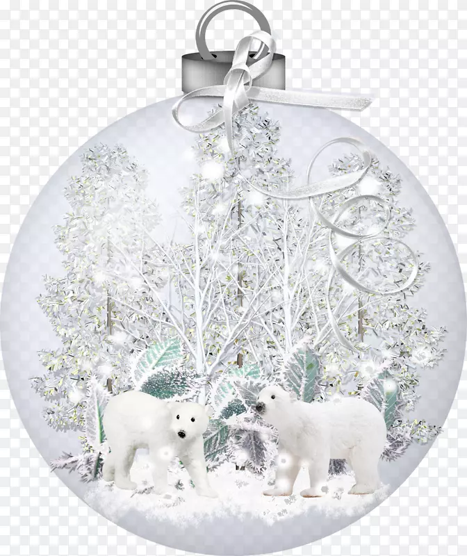 驯鹿圣诞装饰品银器-下雪了