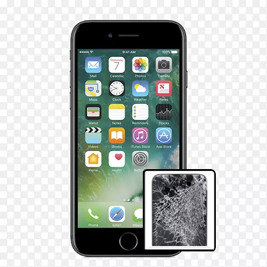 苹果iphone 7加上iphone 8-损坏的ipad手机屏幕