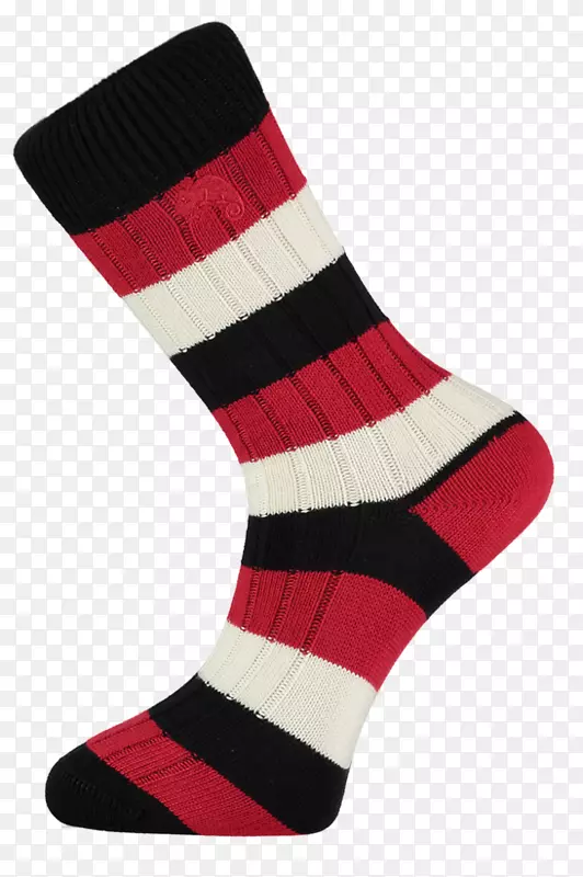 袜子圣诞袜膝高袜-红白垂直条纹灯塔