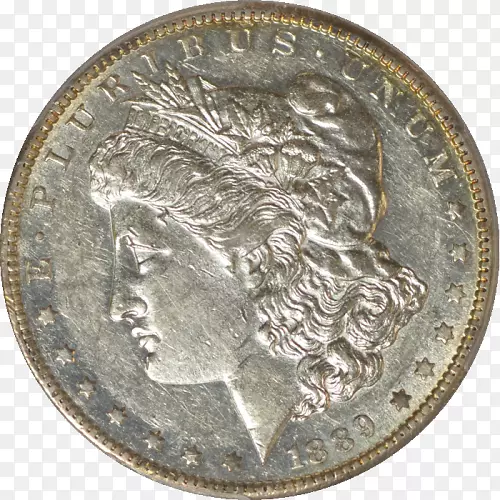硬币英国正面和反向摩根美元半便士硬币
