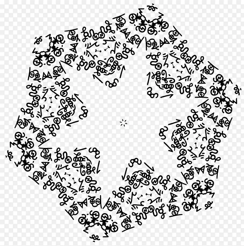 星星Unicode符号雪花-空心图案