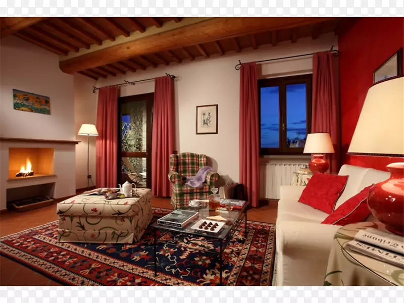 il Borgo di别墅Bossi Pucci起居室室内设计服务天花板套房