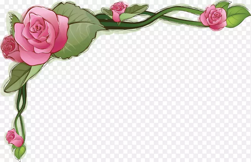 画框花玫瑰剪贴画-花
