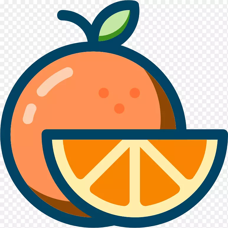 橙色电脑图标水果剪辑艺术-橙色