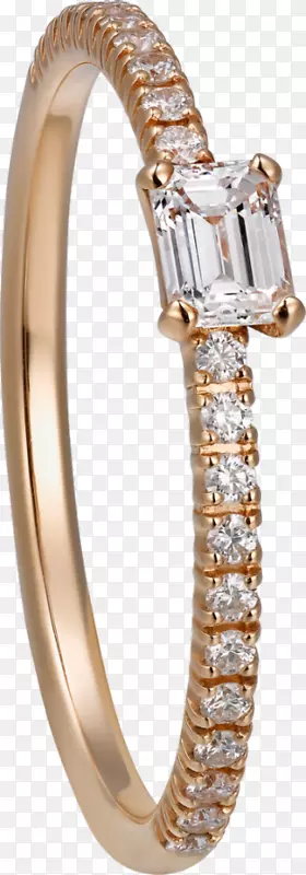 卡地亚订婚戒指钻石切割结婚戒指-粉红色钻石