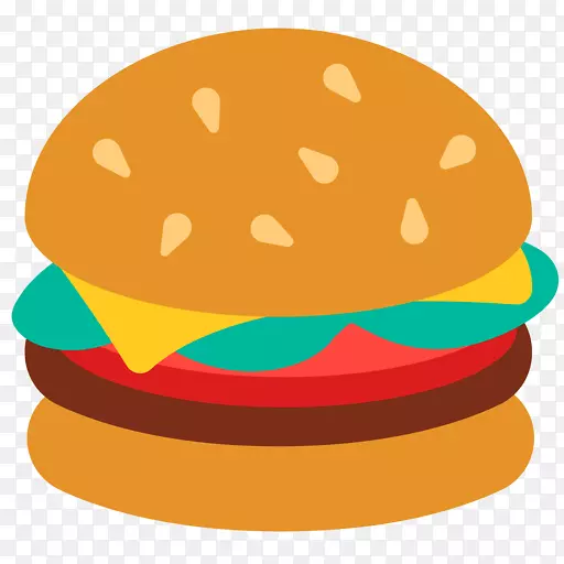 汉堡包芝士汉堡表情符号谷歌炸薯条-表情符号