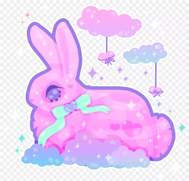 兔子越野画-可爱的兔子