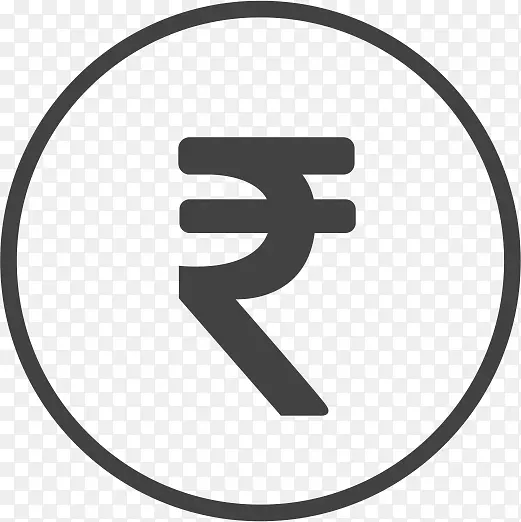 印度卢比签署电脑图标钱-印度