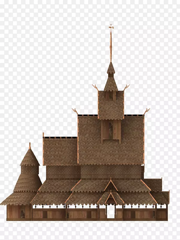 中世纪教堂屋顶中世纪建筑-教堂3D