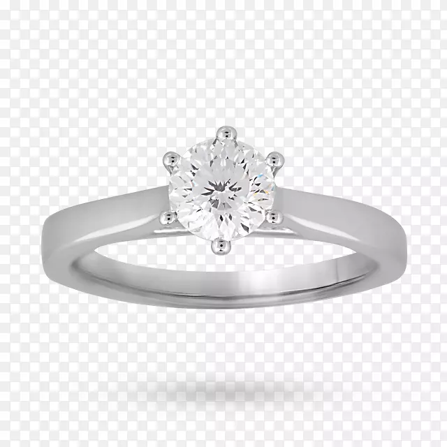订婚戒指克拉钻石白金戒指