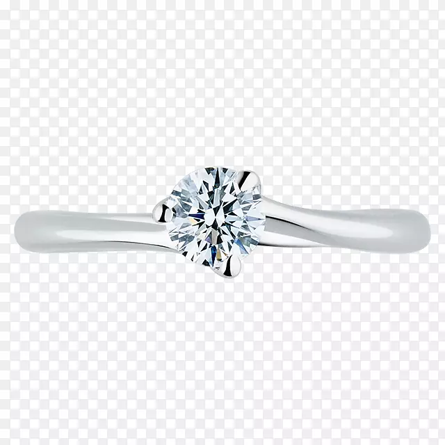 婚戒含羞草钻石订婚戒指