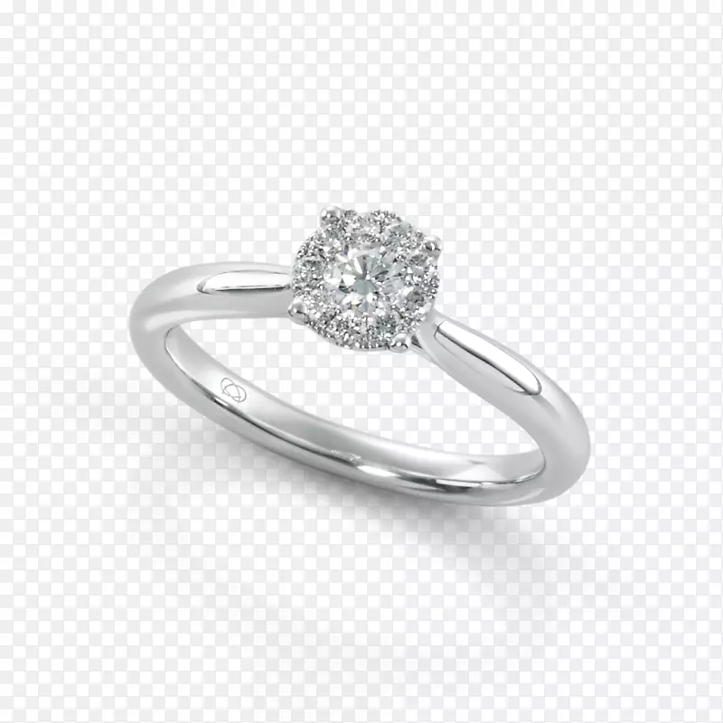 订婚戒指钻石珠宝金平面圈