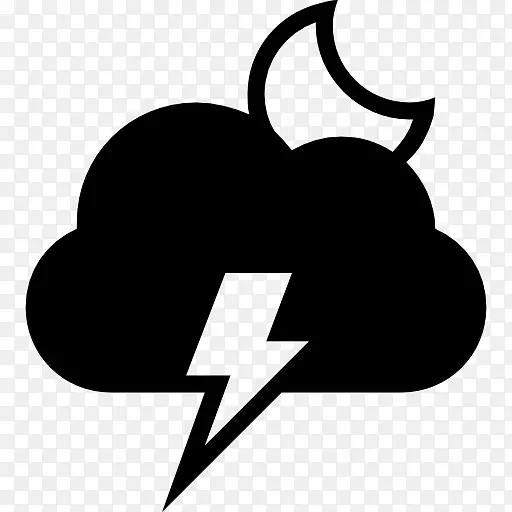 雷雨天气电脑图标-风暴