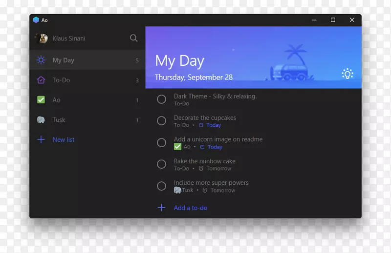 计算机程序Microsoft to-do Wunderlist-microsoft