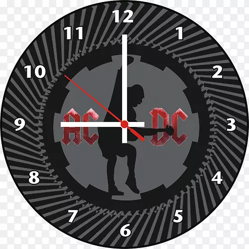AC/DC黑色冰钟字体-红辣椒标志