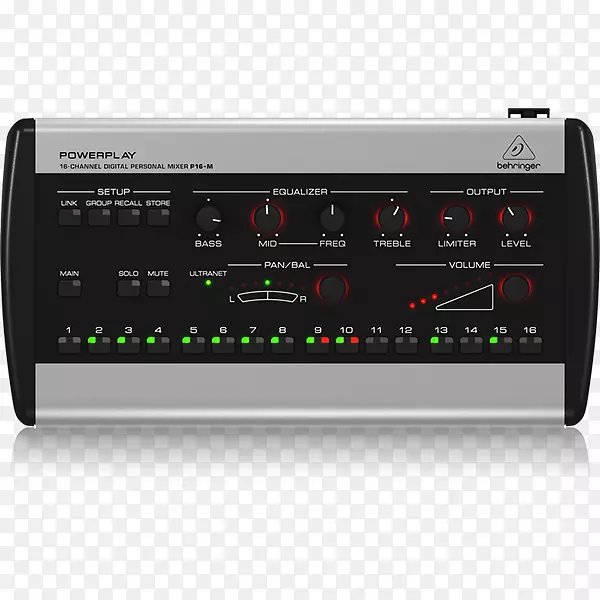 bhringer电源播放p16-m音频混合器数字混合控制台bhringer p16-i-m电源