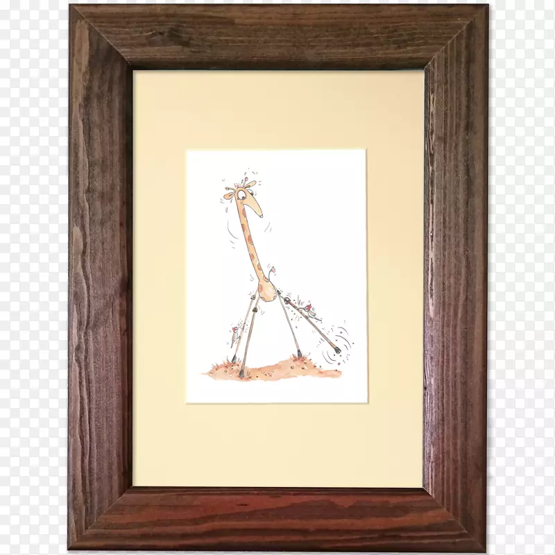 长颈鹿木画框高跷/m/083vt-长颈鹿