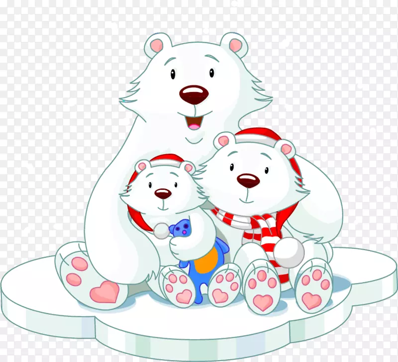 北极熊，大熊猫，棕熊，剪贴画-北极熊