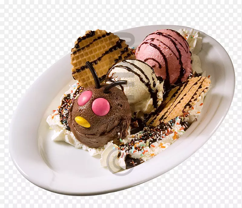 圣代巧克力冰淇淋锥