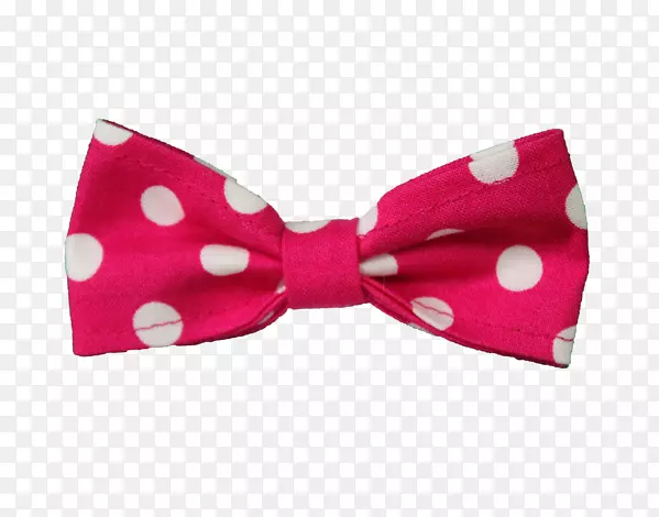 领结粉红色圆点白色领带粉红色圆点