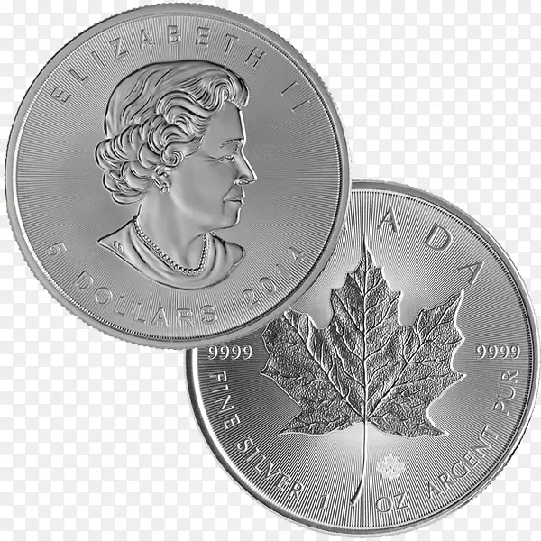加拿大银枫叶加拿大金枫叶金银硬币-加拿大
