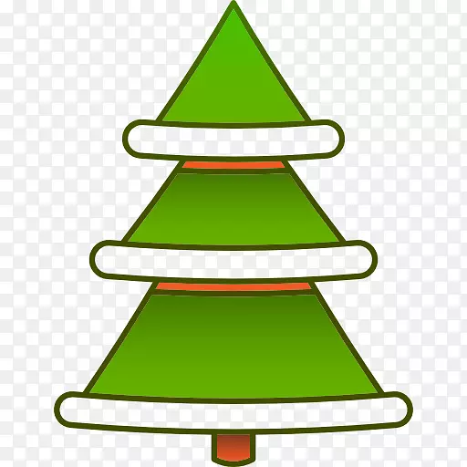 圣诞树装饰绿色剪贴画-圣诞树