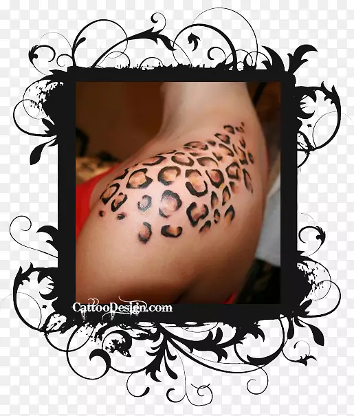 豹纹纹身艺术家动物印豹
