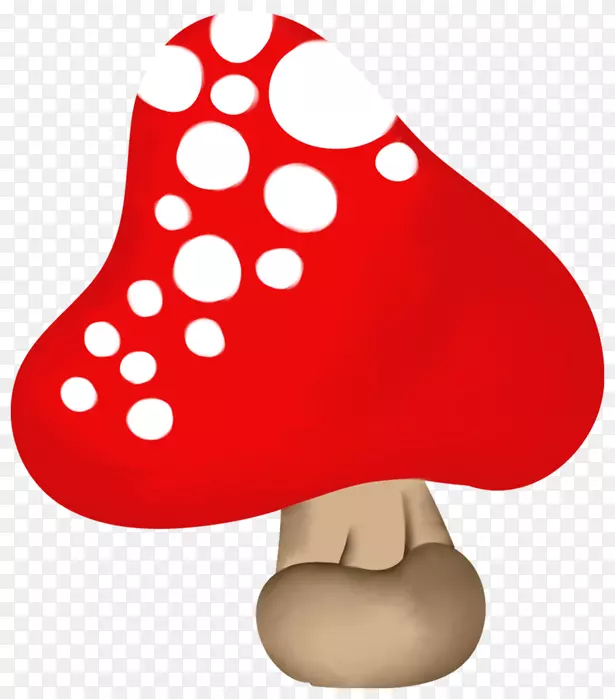 蘑菇红色剪贴画-蘑菇