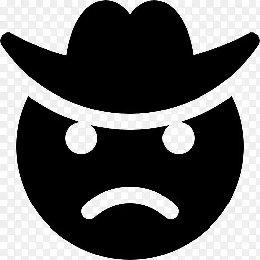 牛仔帽电脑图标表情剪辑艺术-笑脸