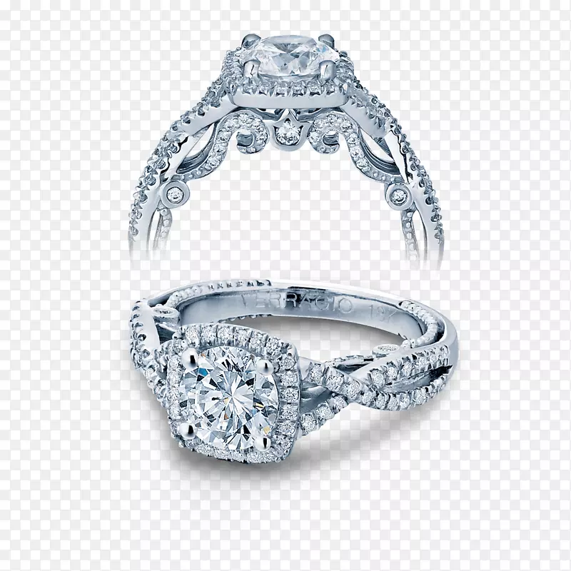 订婚戒指钻石公主切割戒指
