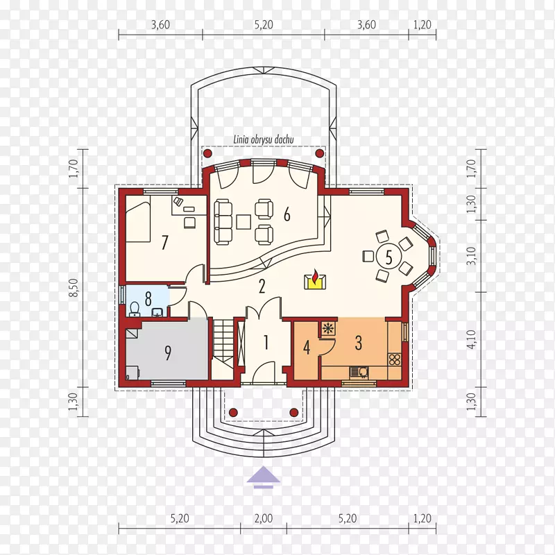 平面图房屋建筑平方米