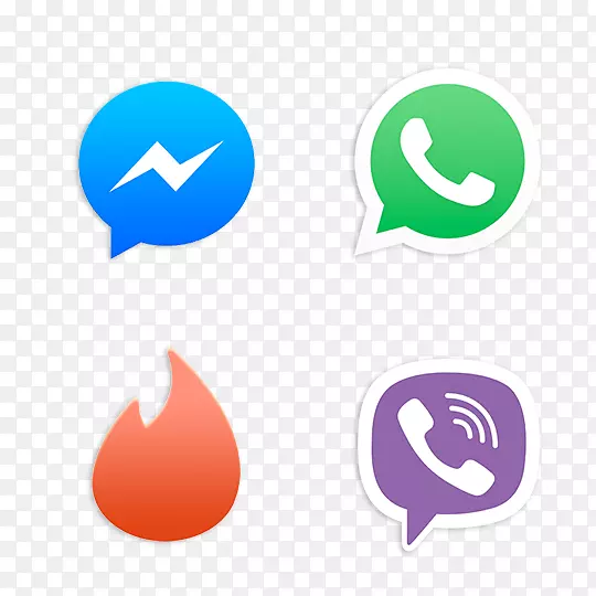 Facebook信使WhatsApp消息应用程序，如按钮-WhatsApp