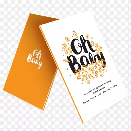 婚礼邀请函婴儿淋浴婴儿彩色男婴-婴儿通告卡