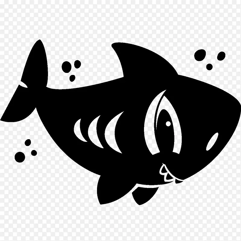 鲨鱼海洋动画剪辑艺术-鲨鱼