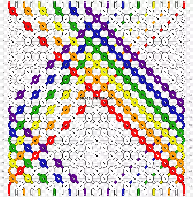 友谊手镯彩虹织机图案-友谊手镯图案