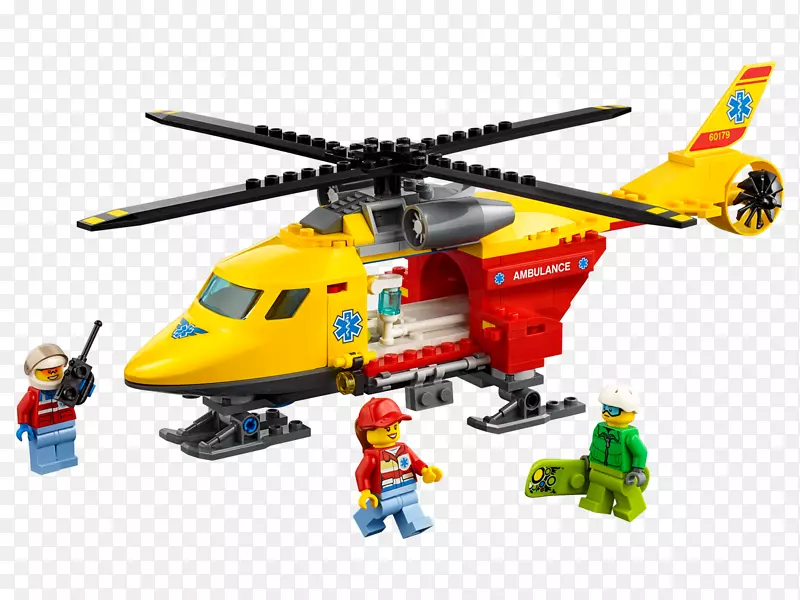 Amazon.com乐高60179城市救护车直升机乐高市乐高公司办公-玩具