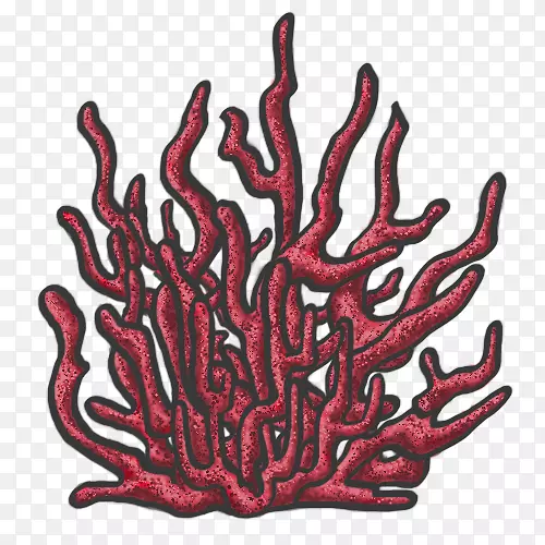 无脊椎树字体-珊瑚礁绘图
