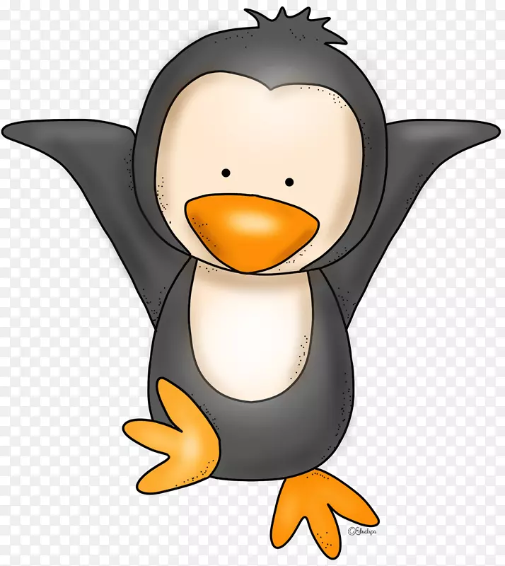 帝企鹅小企鹅老师剪贴画-企鹅