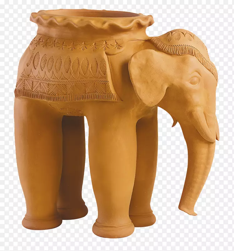 印度象非洲象Whichford陶器Elephantidae花卉壶