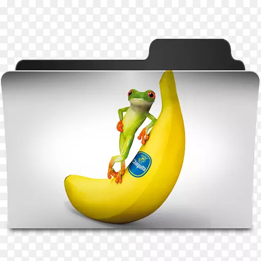 青蛙电脑图标香蕉目录-青蛙