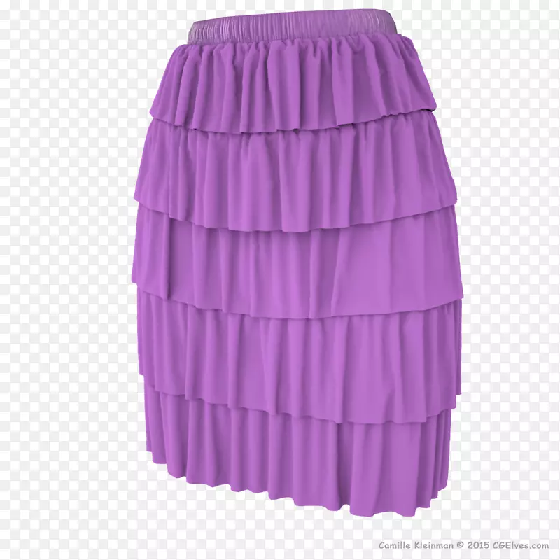 裙子褶皱三维计算机图形.图案裤